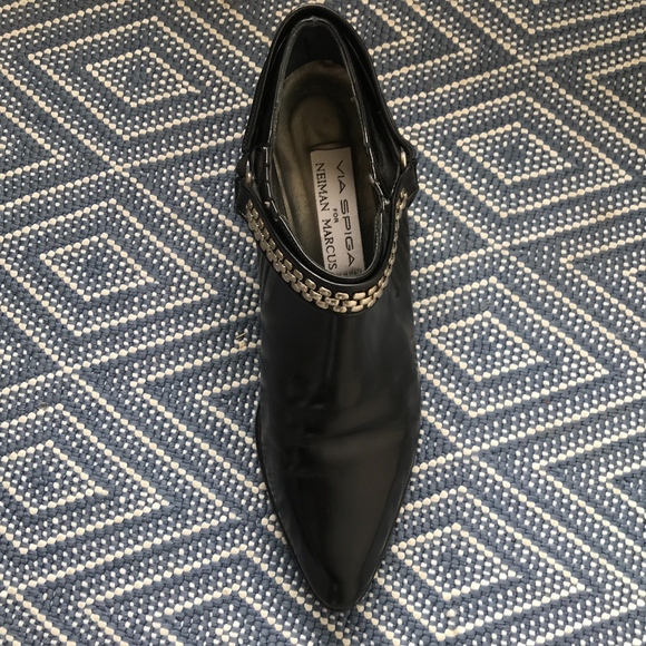 Vintage (80's) Black Biker Ankle Boot 8.5 - Picture 5 of 8